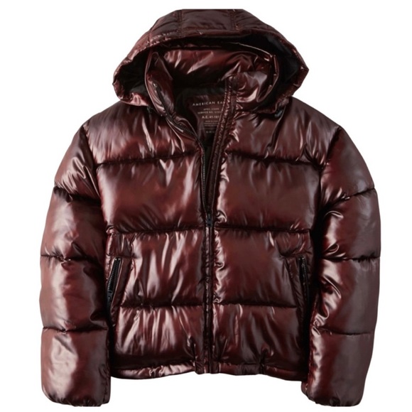 American Eagle Purple Shiny Puffer - Picture 2 of 5